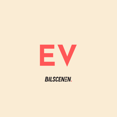 EV electric el elbil logo rød beige | Bilscenen Esbjerg | Autoriseret Kia & Hyundai værksted