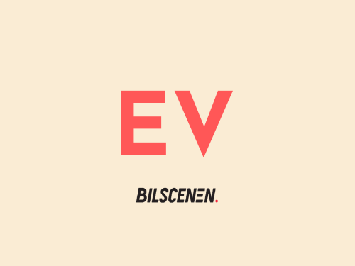 EV electric el elbil logo rød beige | Bilscenen Esbjerg | Autoriseret Kia & Hyundai værksted