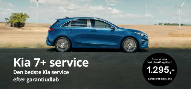 Kia 7+ service basisservice bil | Bilscenen Esbjerg | Autoriseret Kia & Hyundai værksted