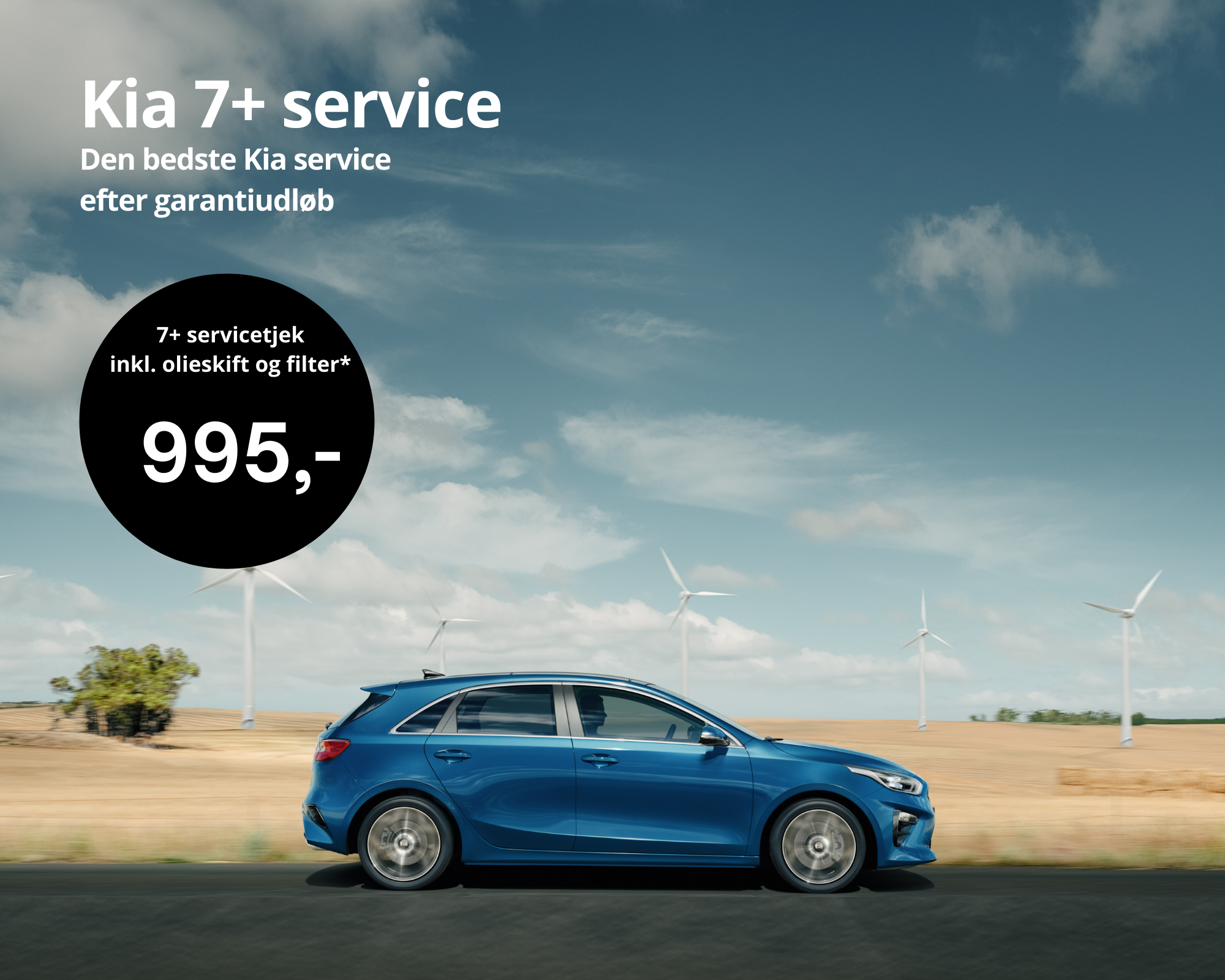 Kia 7+ service basisservice rio blå | Bilscenen Esbjerg | Autoriseret Kia & Hyundai værksted